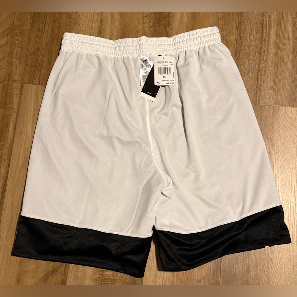 Adidas Men's Black and White Athletic Shorts - Picture 6 of 6